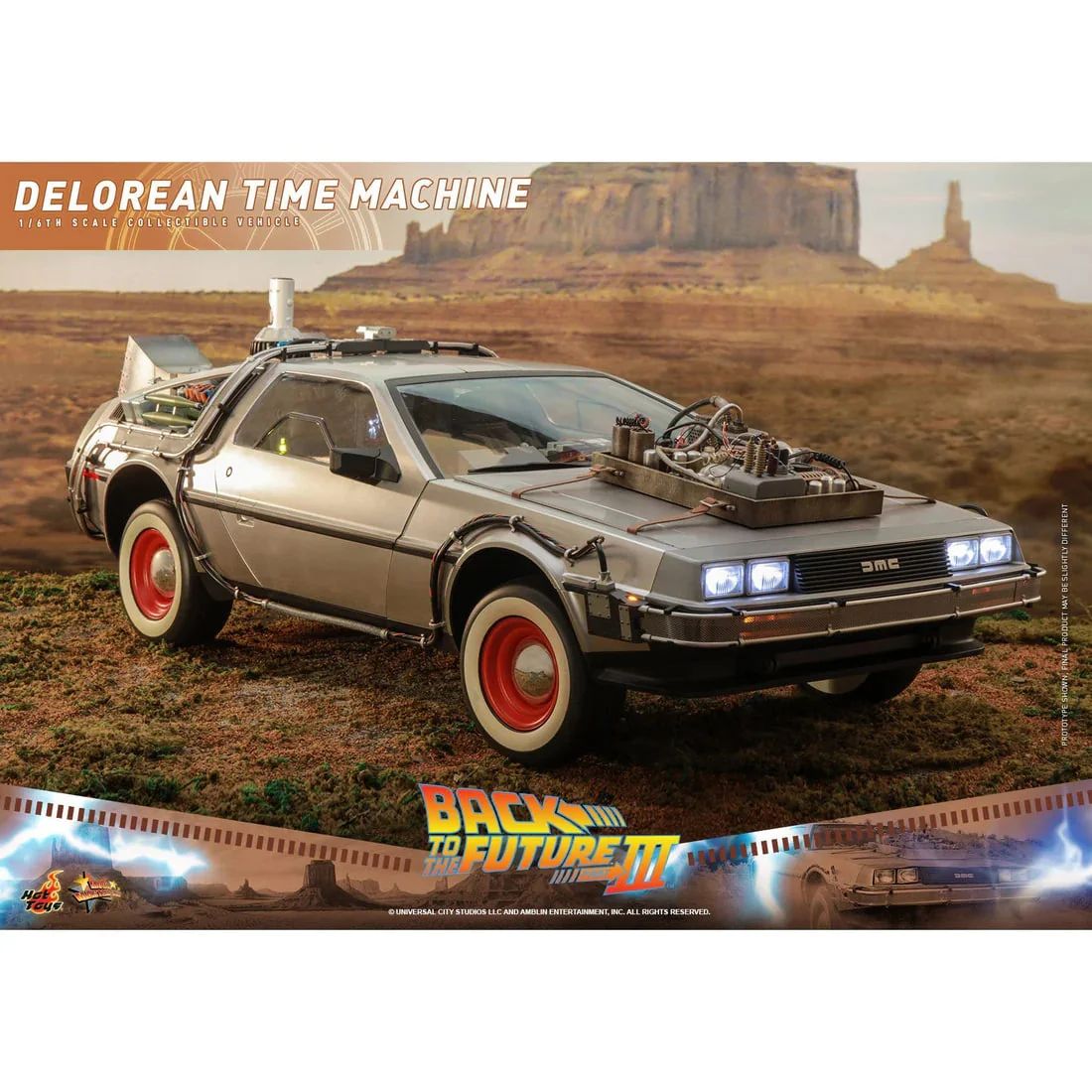 ФИГУРА HOT TOYS BACK TO THE FUTURE III DELOREAN 25 СМ - 2