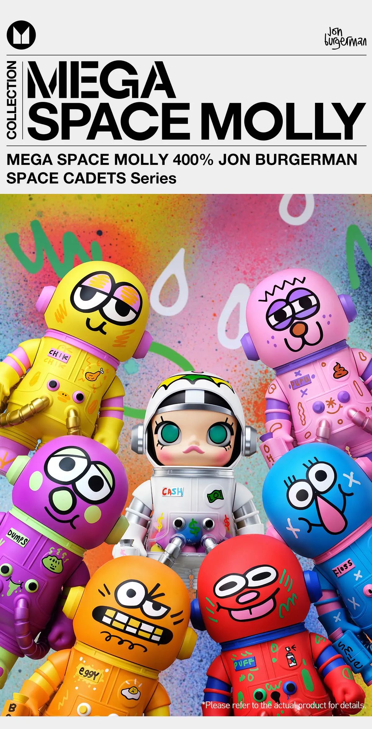 ФИГУРА MEGA SPACE MOLLY 400% JON BURGERMAN SPACE CADETS Series BLINDBOX 30 СМ - 2