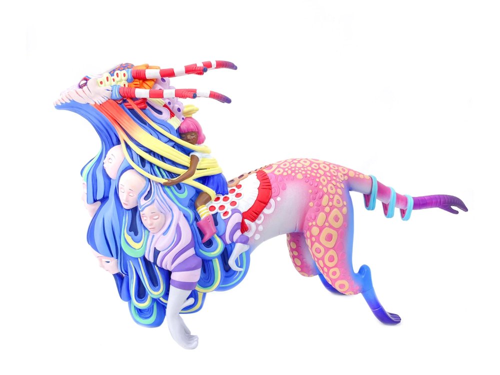 ФИГУРА MEDICOM TOY BEARBRICK X LAUREN TSAI BLUE 400% 28 CM