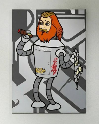 КАРТИНА ЕВГЕНИЙ ЧЕС СЕРИЯ СРЫВАЕМ МАСКИ БЕНДЕР - ПРОФЕССОР 50