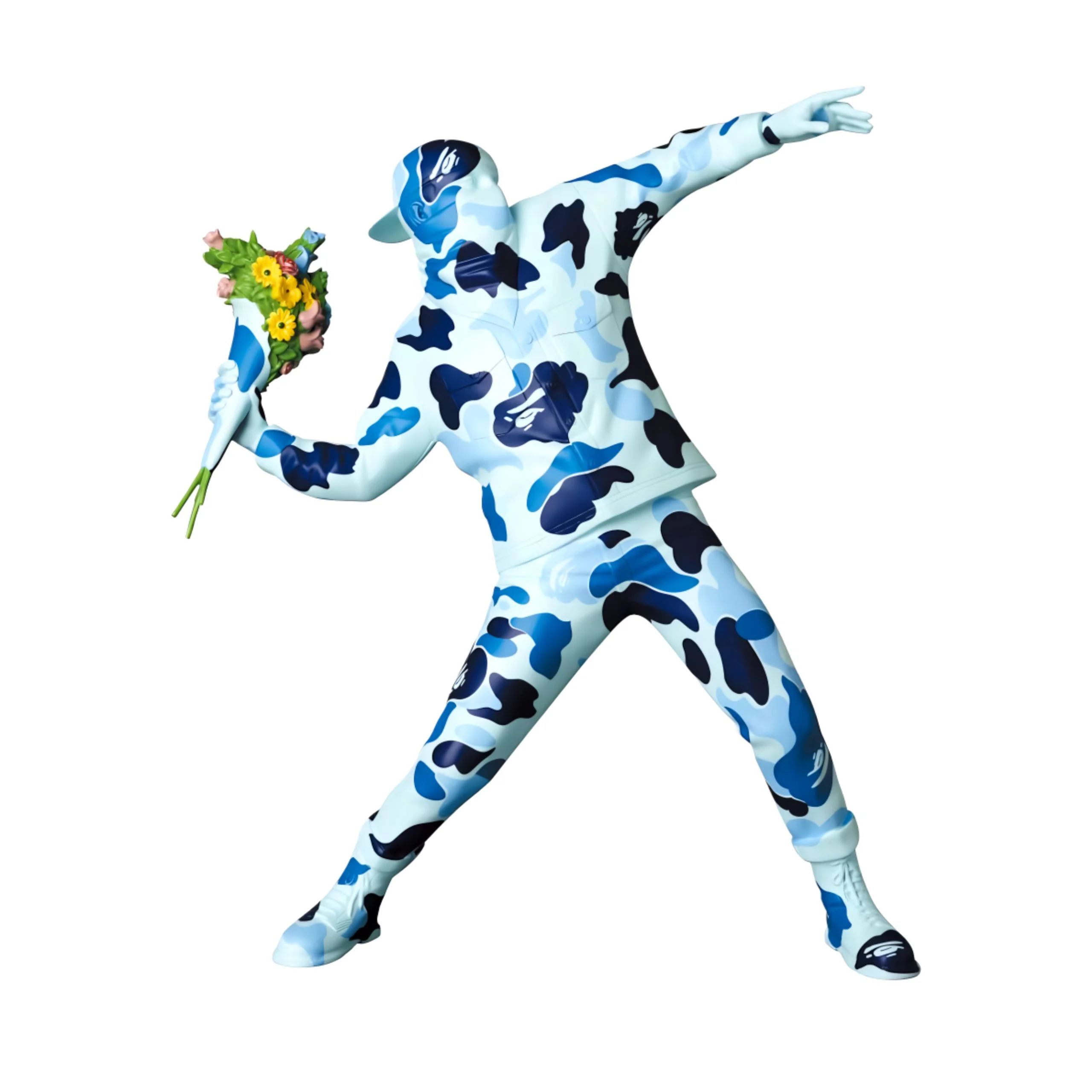 BRANDALISM X X BAPE FLOWER BOMBER BLUE