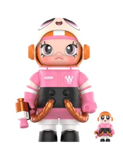 ФИГУРА POP MART OFFICIAL MEGA SPACE MOLLY THE POWERPUFF GIRLS - BLOSSOM 100% & 400% 7 CM & 28 CM - 2