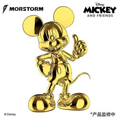 ФИГУРА MORSTORM MICKEY MOUSE THUMBS UP CHROME GOLD 28 СМ