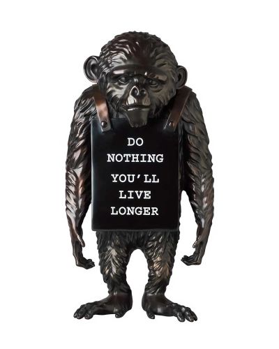 BRANDALISED MONKEY SIGN STATUE BRONZE