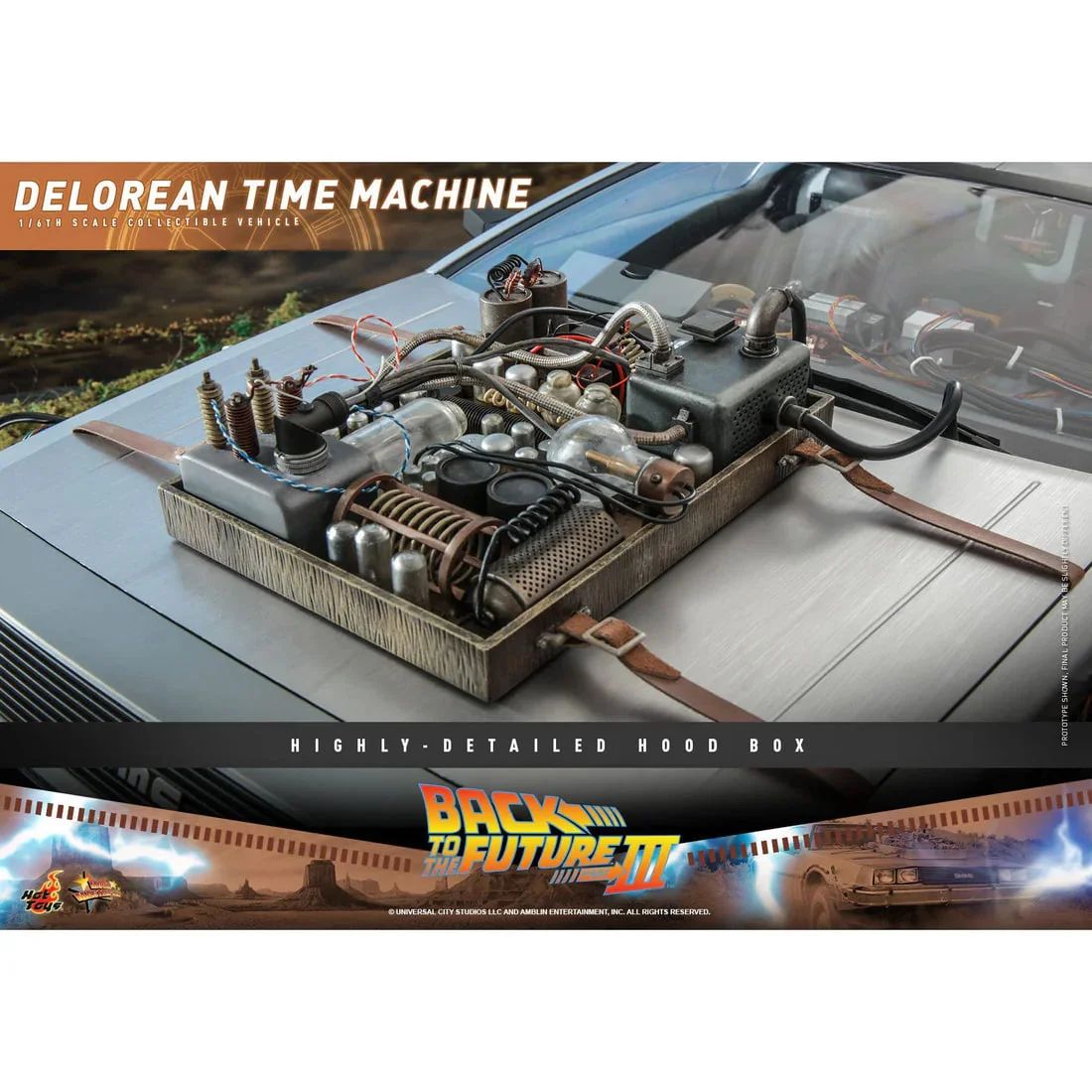 ФИГУРА HOT TOYS BACK TO THE FUTURE III DELOREAN 25 СМ