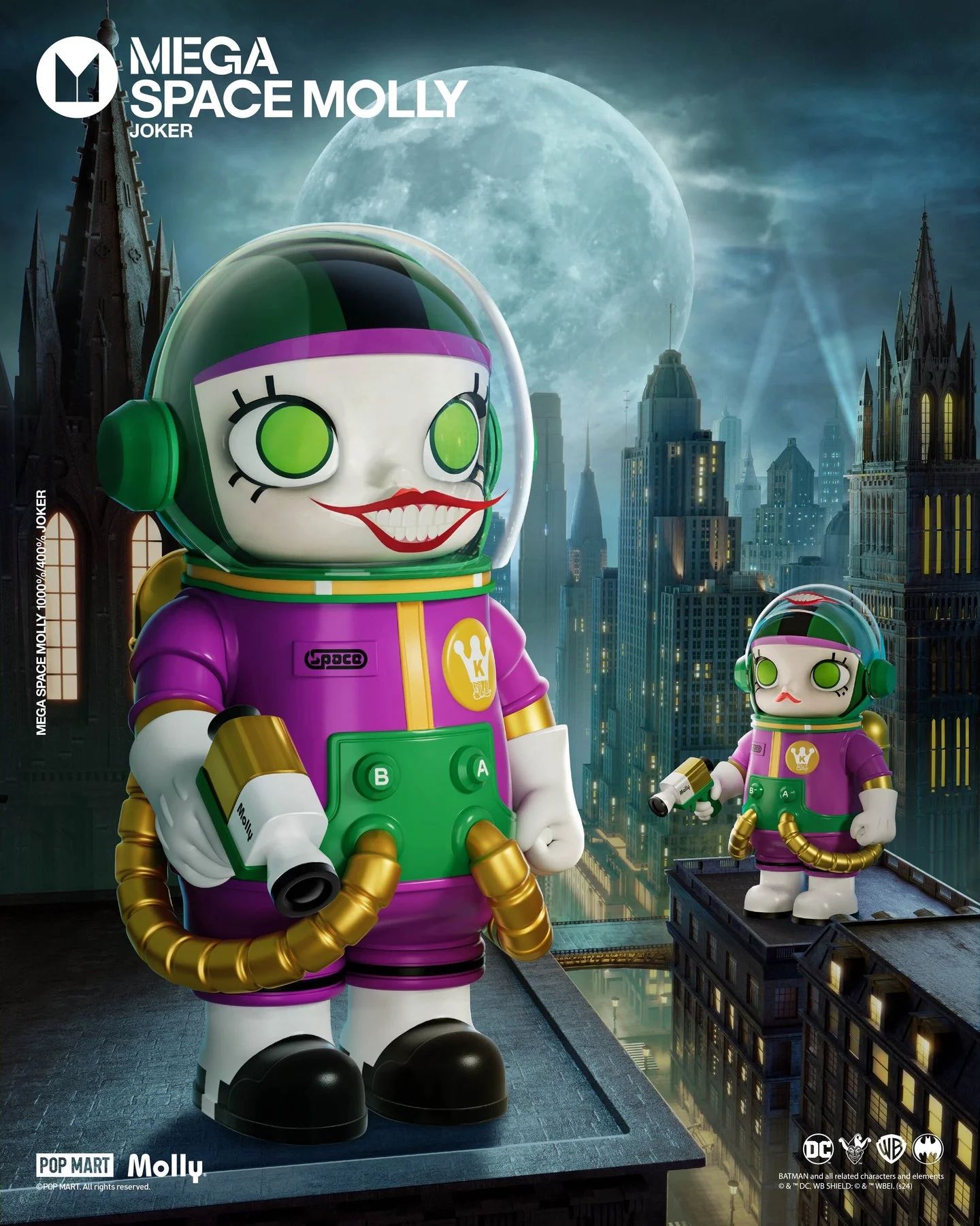 ФИГУРА POP MART OFFICIAL MEGA SPACE MOLLY THE JOKER 1000% 70 CM - 2