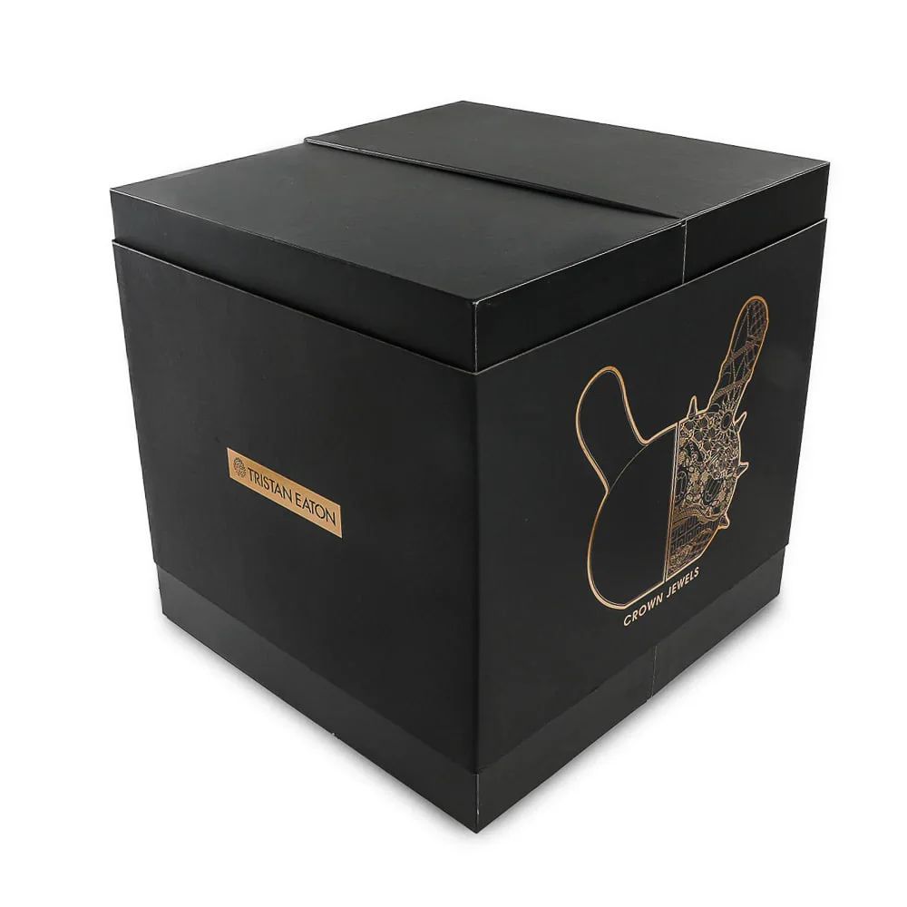 ФИГУРА KIDROBOT TRISTAN EATON 20TH ANNIVERSARY 12'' DUNNY HEAD GOLD/BLACK 30 СМ - 5