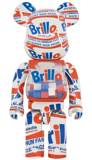 ФИГУРА MEDICOM TOY BEARBRICK ANDY WARHOL "BRILLO" 2022 1000％ - 2
