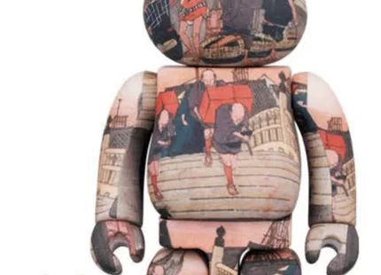 ФИГУРА MEDICOM TOY BEARBRICK UTAGAWA HIROSHIGE "THE 53 STATIONS OF THE TOKAIDO-NIHONBASHI" 100% & 400% 7 CM & 28 CM - 2