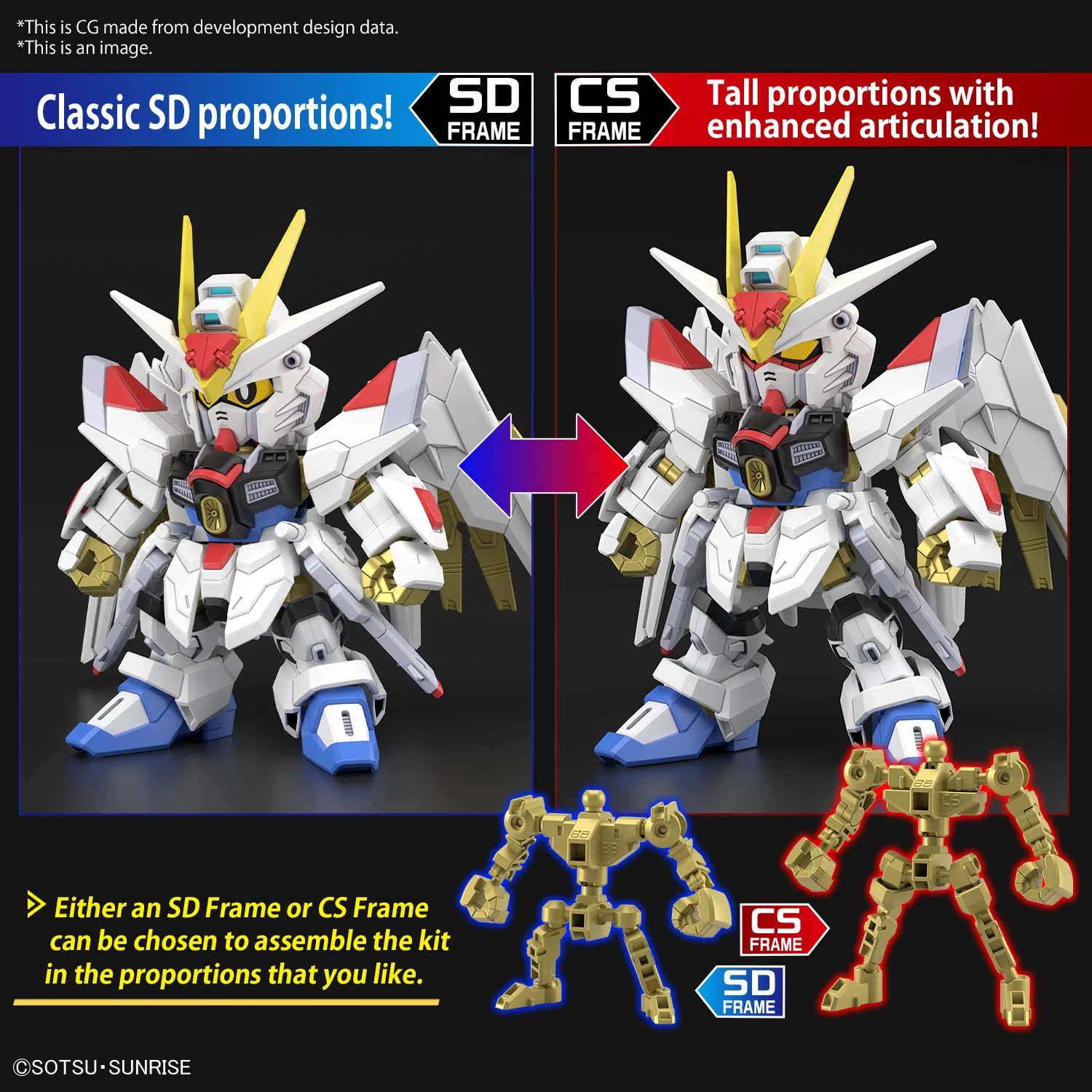 ФИГУРА SD GUNDAM CROSS SILHOUETTE MIGHTY STRIKE FREEDOM GUNDAM MODEL KIT 8 СМ