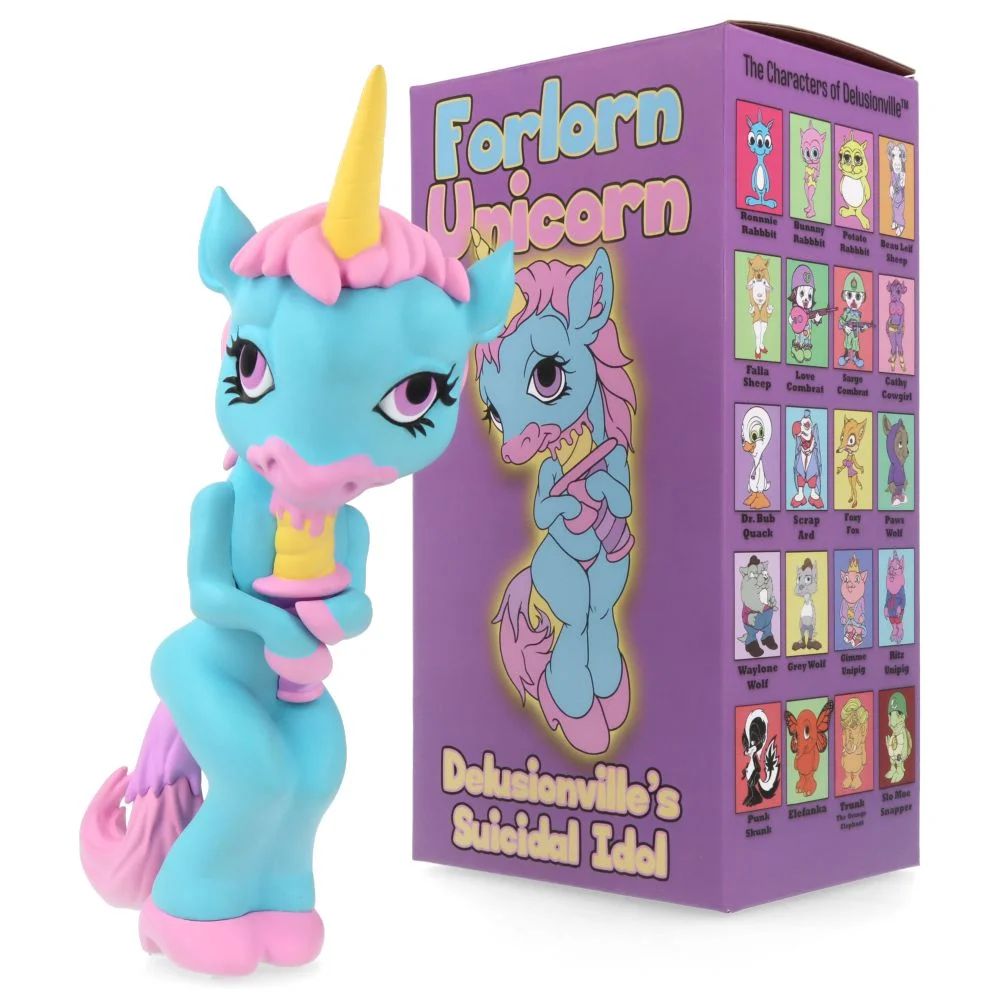 ФИГУРА RON ENGLISH FORLORN UNICORN - DELUSIONVILLE'S SUICIDAL IDOL VINYL (BLUE) 21 СМ - 2